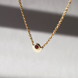 Half moon ruby necklace