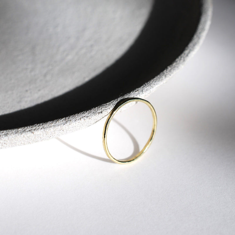 Thin hammered ring