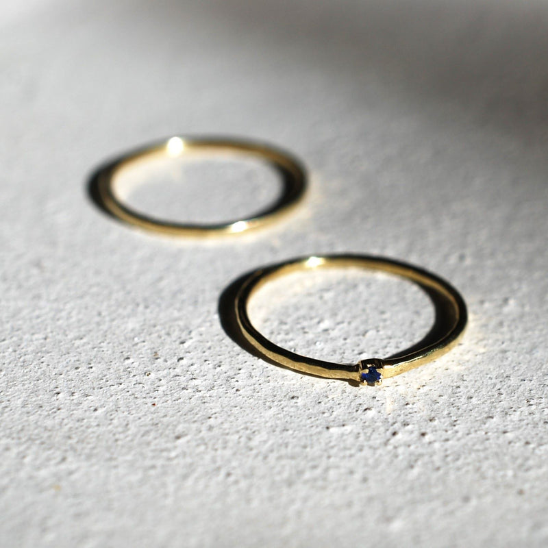 Thin hammered ring