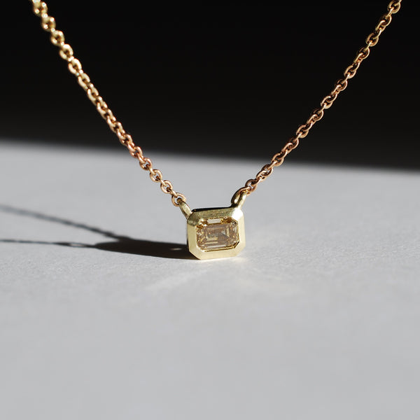 Champagne diamond necklace